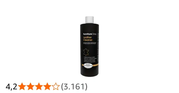 Flasche "Leather Cleaner" von FurnitureClinic. Ideal, um hartnäckigen Schmutz und Wachs aus Leder zu entfernen.