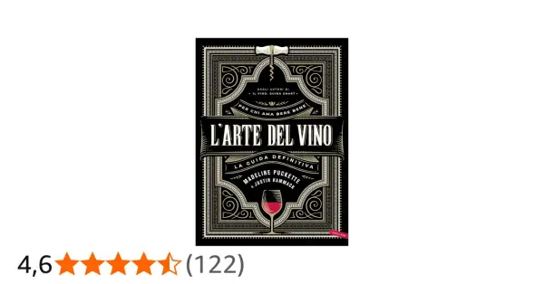 Copertina del libro "L'Arte del Vino", una guida definitiva che esplora i diversi tipi di vitigni e la loro espressione nel bicchiere.