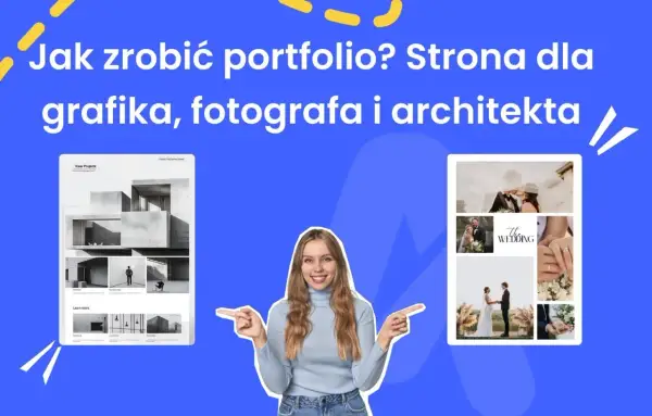 Przykładowe portfolio fotografa ślubnego i architekta. Strona prezentuje projekty i inspiracje.