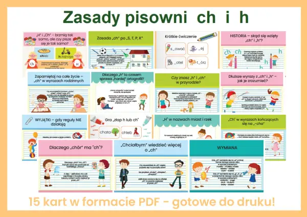 Zasady pisowni „ch" i „h" wyjaśnione na przykładach, z ćwiczeniami i ciekawostkami, które pomogą zapamiętać reguły, **ponadto razem czy osobno** – wszystko w przystępnej formie.