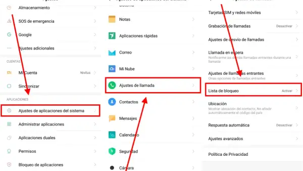 Ajustes de llamada > Lista de bloqueo. Así puedes bloquear un número privado en tu móvil.
