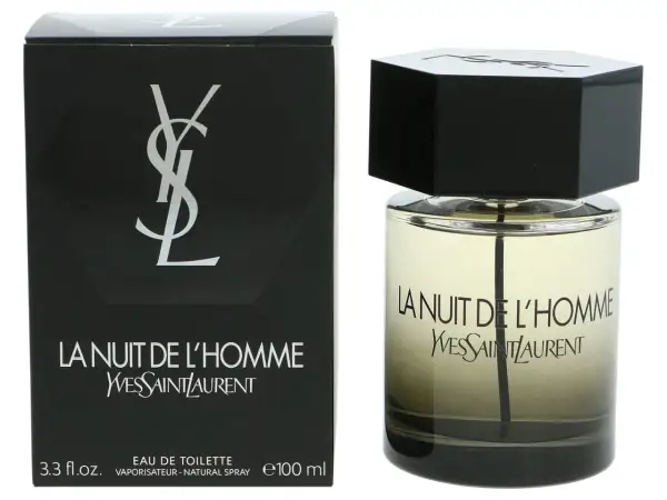 Elegancki flakon i opakowanie perfum La Nuit de l'Homme Yves Saint Laurent. Zapach dla mężczyzny, który ceni nocne przygody.