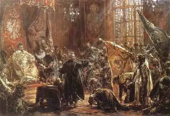 Jakie wydarzenie historyczne przedstawia obraz Jana Matejki?