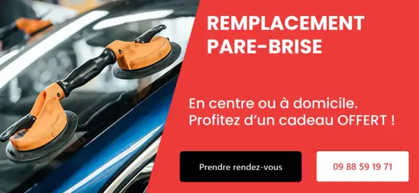 Outil de pose sur pare-brise. Remplacement pare-brise en centre ou à domicile. Profitez d'un cadeau offert !