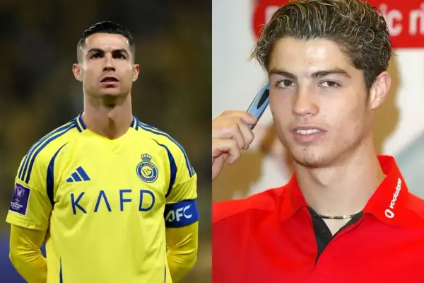 Porównanie Cristiano Ronaldo dziś w żółtej koszulce Al Nassr i jako młody chłopak. Ile lat ma Ronaldo?