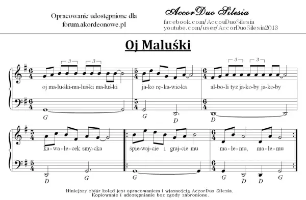 Nutacja kolędy "Oj Maluśki" z tekstem "oj maluśki, maluśki, maluśki". Golec uorkiestra oj, maluśki, maluśki tekst.