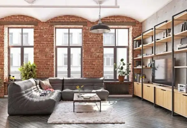 Salon loftowy w bloku? Sprawdź, jak stworzyć industrialny styl!