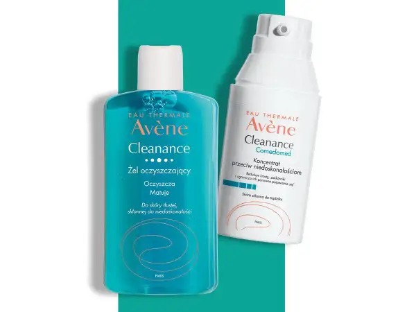 Avène Cleanance: żel oczyszczający i koncentrat przeciw niedoskonałościom. Idealny duet dla skóry skłonnej do trądziku.