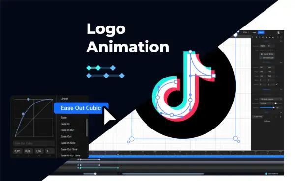 Learn how to create a smooth logo animation, like this TikTok-inspired one, using easing curves like "Ease Out Cubic" in this tutorial.