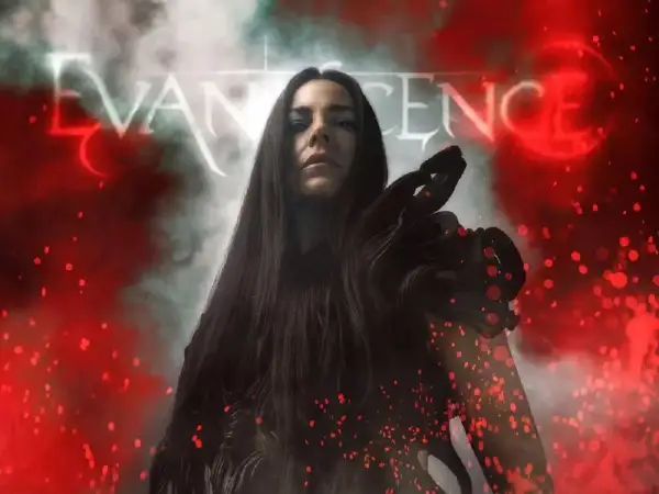 Amy Lee z Evanescence, w mroku i czerwonych iskierkach, zapowiada "The Bitter Truth".