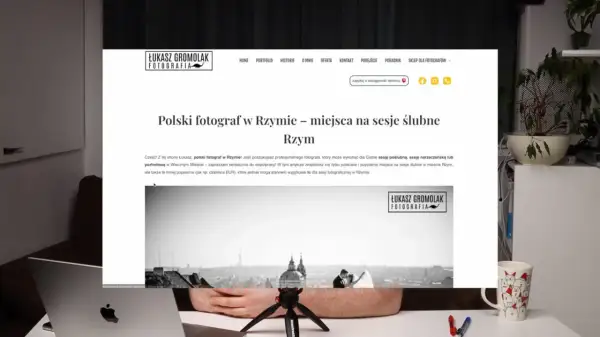 Strona Łukasza Gromolaka, polskiego fotografa w Rzymie, prezentuje miejsca na sesje ślubne.