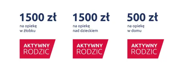 Trzy opcje wsparcia dla rodziców: 1500 zł na żłobek, 1500 zł na dziecko, 500 zł na opiekę domową. Program "Aktywny Rodzic" to wsparcie dla rodzin.