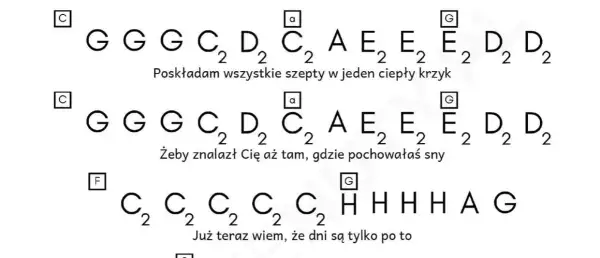 Nuty literowe do Mario, czy ty wiesz - zagraj łatwo na pianinie