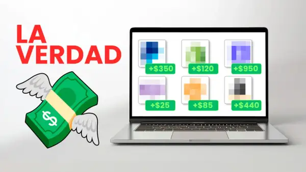 La verdad sobre cómo ganar dinero online: un billete alado y una laptop con ganancias.