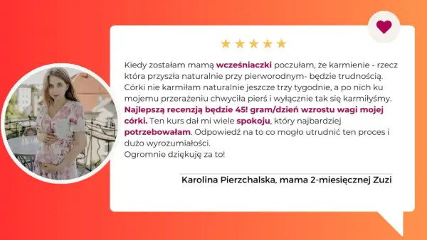 Karolina, mama wcześniaków, dzieli się historią o tym, jak rozkręcić laktację. Jej córka przybrała 45g/dzień, co jest najlepszą recenzją!