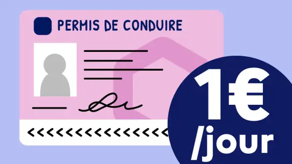 Permis de conduire rose avec photo et signature. Offre spéciale : permis 1€ par jour.