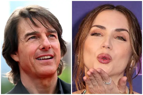 Tom Cruise y Ana de Armas, dos estrellas de Hollywood, comparten un momento en esta imagen dividida.