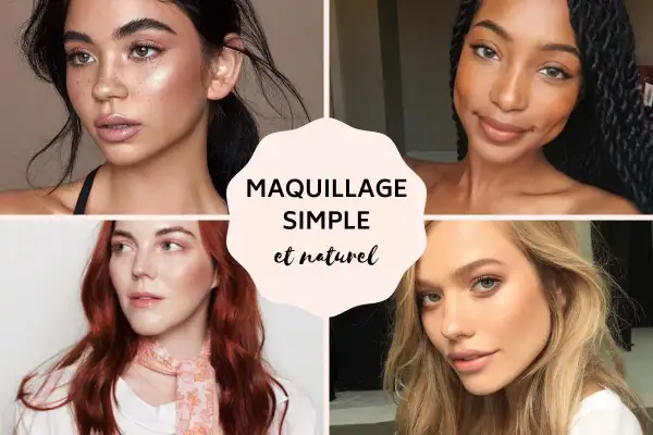 Quatre jeunes femmes aux looks variés, illustrant un maquillage simple pour jeune fille, naturel et éclatant.