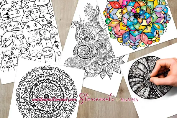 Disegni per la mamma a matita: mostri buffi, mandala intricati e un fiore colorato. Un'idea creativa per rilassarsi.
