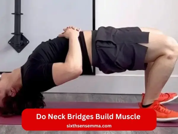 Man performing neck bridges exercise on a mat, demonstrating how to build neck muscle.