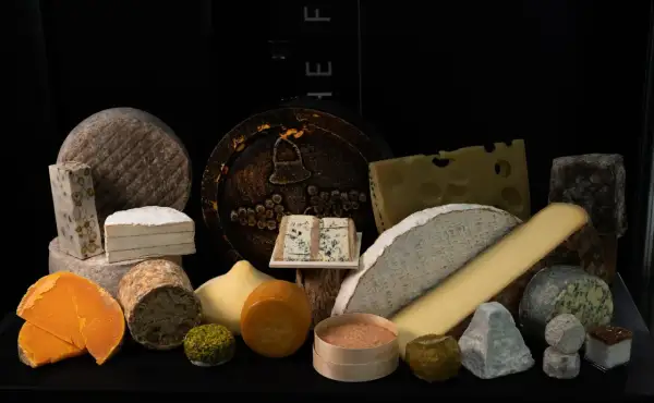 Sélection de fromages variés, un festin pour les yeux. Christophe, fromager passionné, a réuni ces délices.