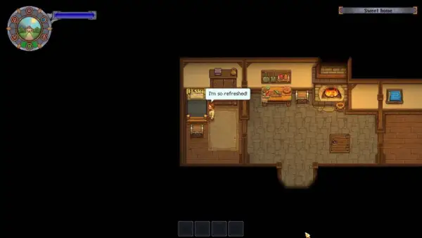 Postać w grze Graveyard Keeper, po odpoczynku, mówi "I'm so refreshed!". To cenna wskazówka do poradnika.