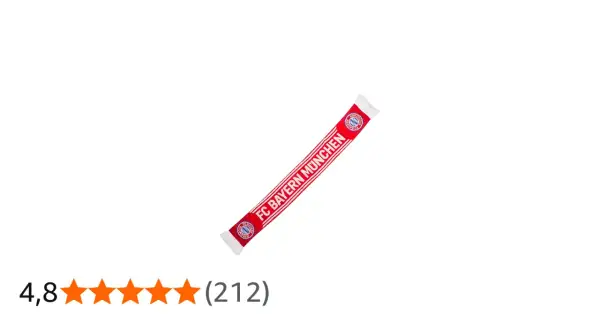 Czerwono-biały szalik FC Bayern München z herbem klubu. Idealny dla każdego fana!
