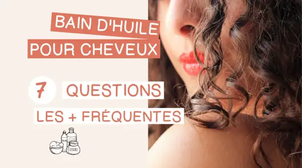 Comment faire un bain d'huile pour cheveux : 7 questions fréquentes sur ce soin capillaire. Illustration d'ingrédients naturels.