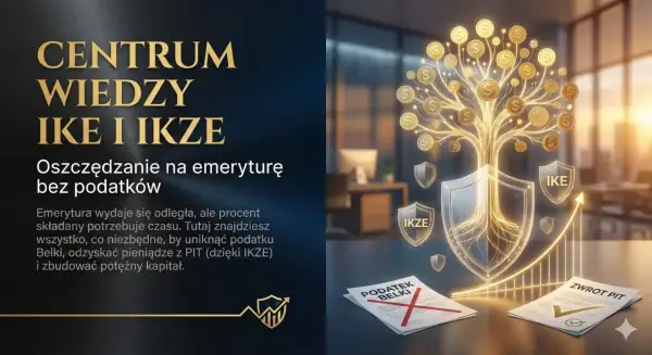 Drzewo obfitości z monetami symbolizuje oszczędzanie na emeryturę. Centrum Wiedzy IKE i IKZE pomaga uniknąć podatku Belki i odzyskać pieniądze z PIT.