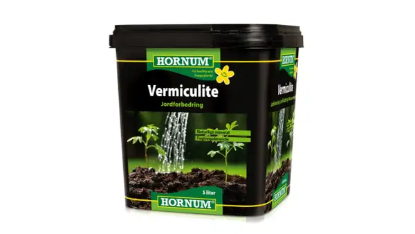 Hornum Vermiculite jordförbättring, 5 liter. För friska och glada växter, hjälper till med fuktreglering.
