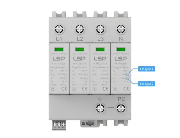 Zabezpieczenie przeciwprzepięciowe LSP chroni instalację przed przepięciami. Wskaźniki informują o jego stanie.