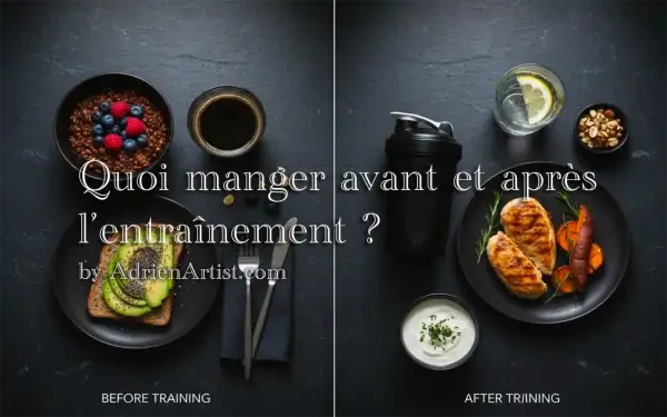 Avant l'entraînement : porridge aux fruits et café. Après : poulet grillé, patates douces et yaourt. Une collation sport idéale.