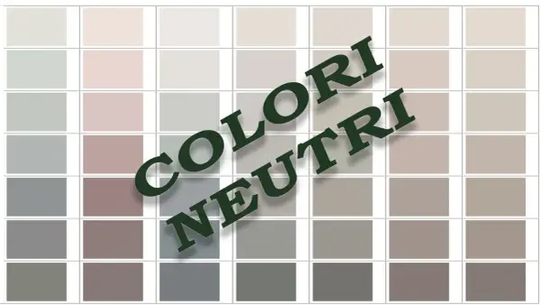 Campione di colori neutri per pareti: tonalità di grigio, beige e rosa pallido per un ambiente sereno.