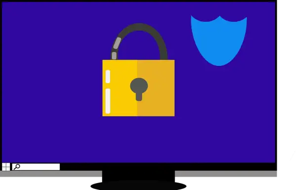 Grafika przedstawia otwartą kłódkę i tarczę, symbolizujące bezpieczeństwo. Dowiedz się, jak zablokować YouTube na telewizorze.