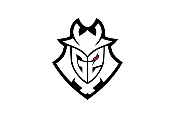 G2 Esports logo, a stylized, sharp-edged emblem featuring a red eye, representing one of the most iconic video game logos.