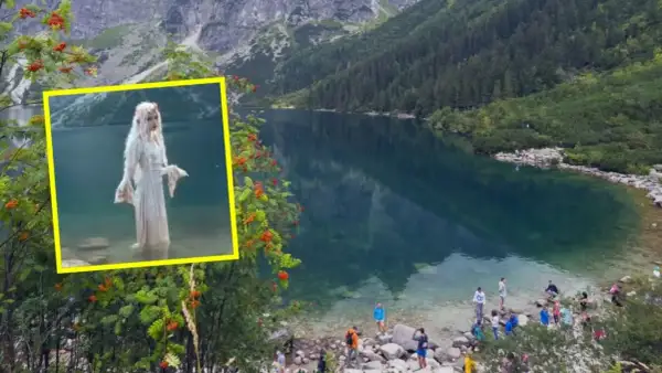 Morskie Oko skrywa tajemnice. W jego głębinach, niczym nimfa, stoi postać w białej sukni.