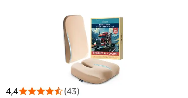 Ensemble de coussins pour camion, améliorant le confort de la position de conduite.