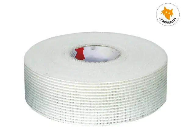 Rouleau de bande calicot en fibre de verre, idéal pour réparer une fissure sur un mur.