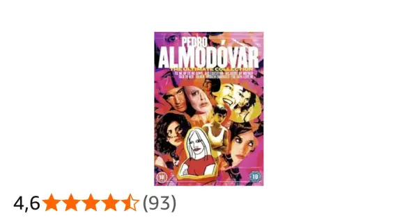 Samling av filmer med Pedro Almodóvar, "The Ultimate Collection", med ansiktena från hans filmer.
