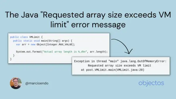 Erreur Java : taille d'un tableau Java dépassant la limite VM. Le code tente de créer un tableau trop grand.
