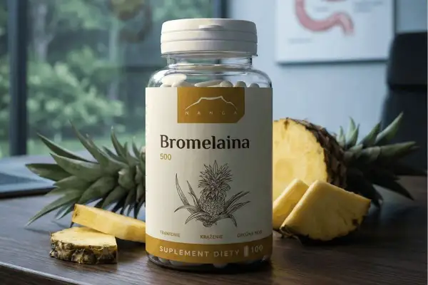 Suplement diety Bromelaina 500. Co to jest bromelaina? To enzym z ananasa, wspierający trawienie i krążenie.