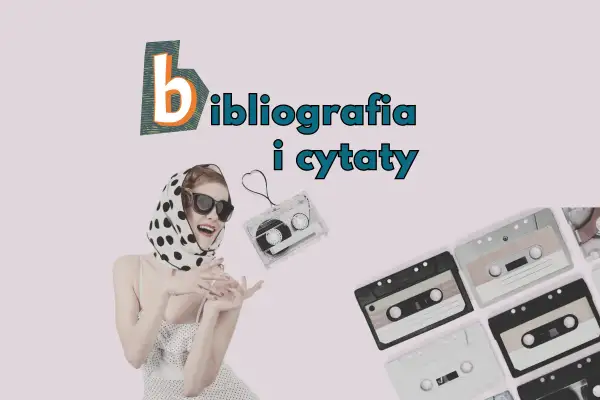 Jak zrobić bibliografię w Wordzie? Stylowa kobieta rzuca kasetami, a obok nich leżą kolejne.