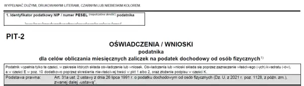 Jak wypełnić oświadczenie PIT-2, aby uniknąć błędów i problemów
