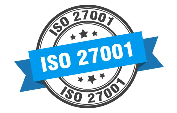 Certyfikat ISO 27001, symbol bezpieczeństwa informacji.