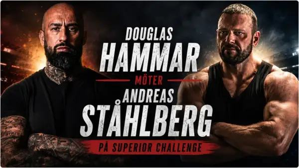 Douglas Hammar möter Andreas Stahlberg på Superior Challenge. Två tuffa fighters redo för kamp.