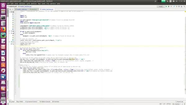 Code Python pour transformer une liste en chaîne de caractères, en traitant des fichiers .tif pour créer des fichiers .obj.