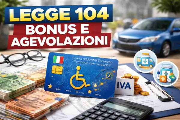 Legge 104: bonus e agevolazioni fiscali per il riscaldamento. Carta disabili, soldi, auto e calcolatrice.