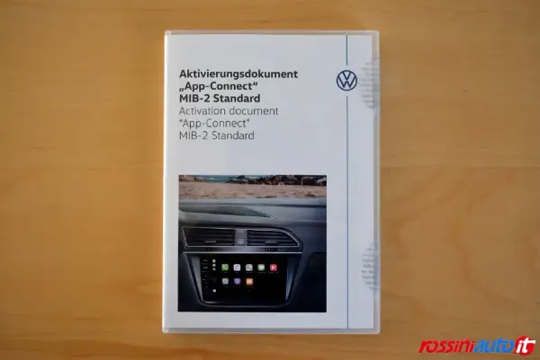 Documento di attivazione "App-Connect" MIB-2 Standard. Con questo, we connect, goditi la tua auto.