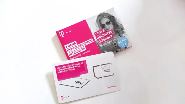 T-Mobile karta za 7 dni neomejenega interneta na Hrvaškem. Odlična ponudba za dopust!