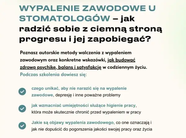 Jak radzić sobie z wypaleniem zawodowym u stomatologów? Poznaj metody zapobiegania i budowania zdrowej psychiki, by uniknąć ciemnej strony progresu.